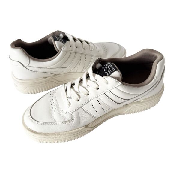 AllSaints Womens Vix White Leather Lace Up WF706Y Sneaker Size 5 - Picture 2 of 9